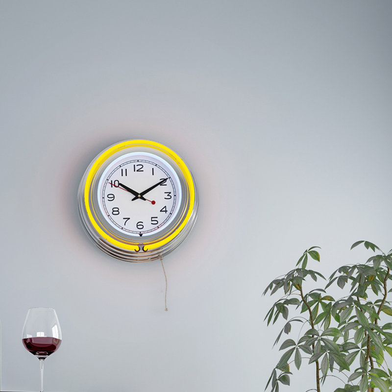 Atalee Wall Clock, Yellow