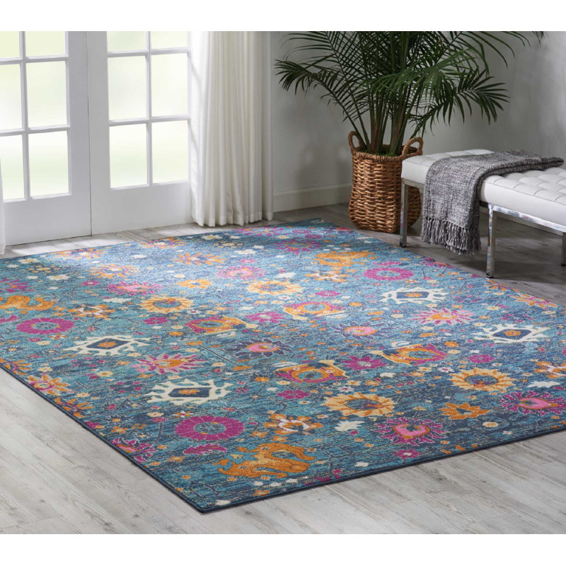 Floral Area Rug, Rectangle 201 x 290cm