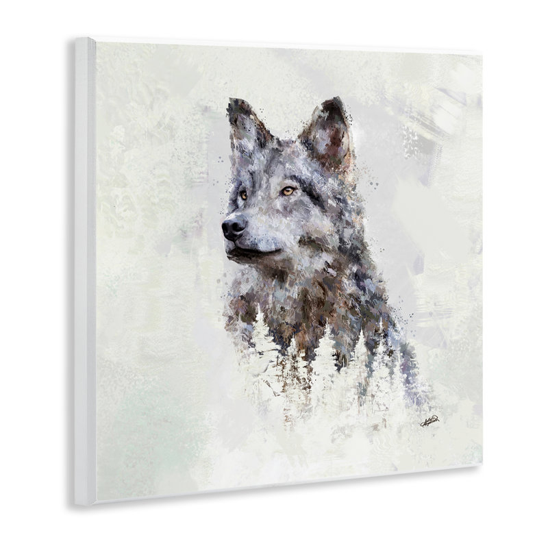 «Rustic Wolf & Trees» par Sally Kaye Barlow / Makaio Design