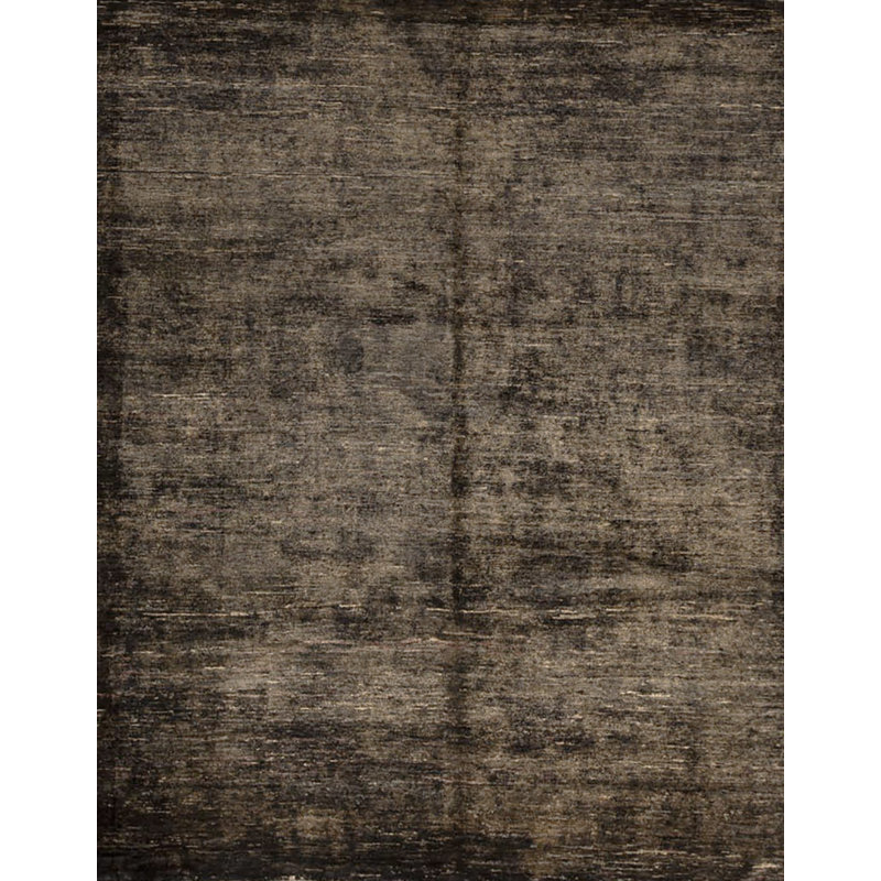 Silk Area Rug in Charcoal/Gold