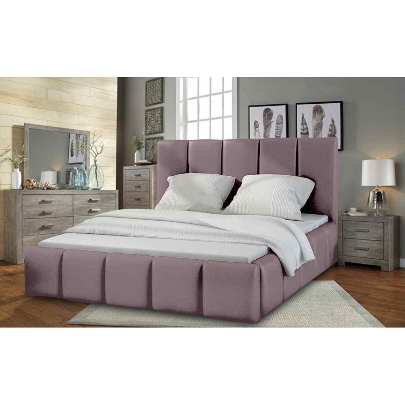 Upholstered Bed, Double (4'6), Pink