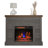 duraflame® Shiplap Wall Mantel Electric Fireplace, Weathered Grey-115421211