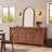 1-Light Modern Farmhouse Stone-Inspired Glass Shade Flush/Wall Mount Sconce