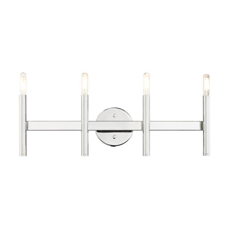 Éclairage pour meuble-lavabo à intensité variable à 4 lumières, Chrome poli