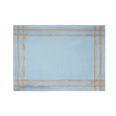 Nappe French Home Linen Boulevard - Denim et terre cuite