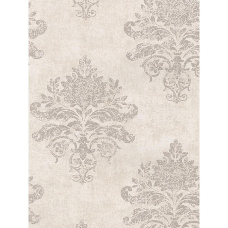 Damask Roll, Beige/Gray