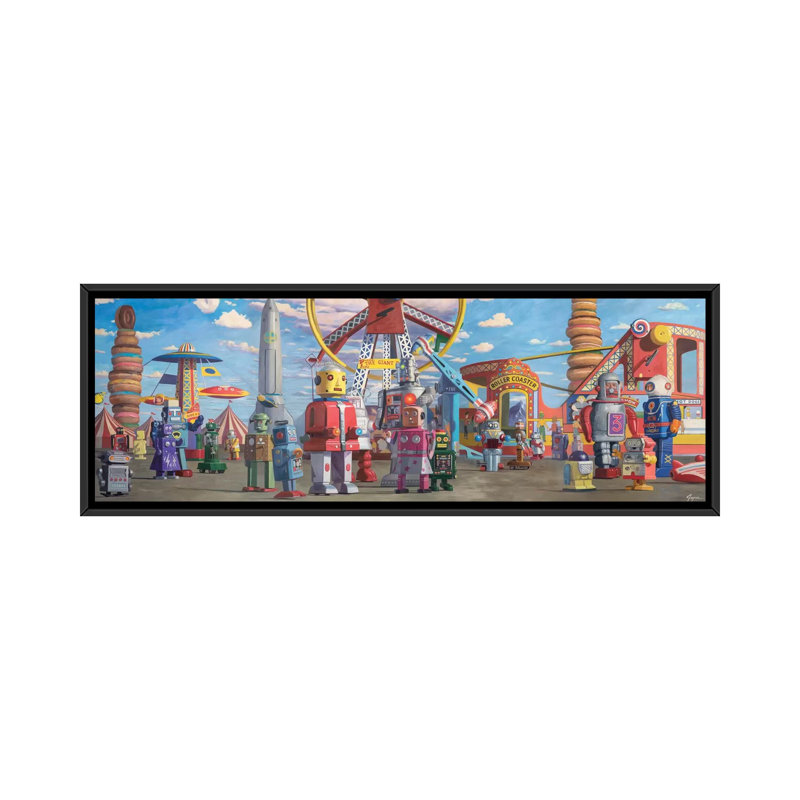 Fairfields par Eric Joyner - Toile giclée sur toile panoramique, H 12 po x l 36 po x P 1,5 po, Cadre noir