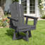 Chaise Adirondack pivotante en plastique gris PEHD (ensemble de 6)-132201767