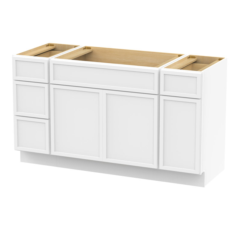 57'' Single Bathroom Vanity Base Only, White