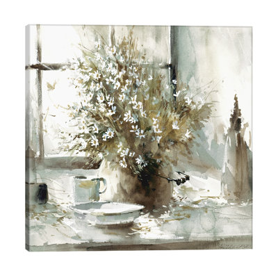 Daisy Still Life by George Bjorkland - Wrapped Canvas Painting