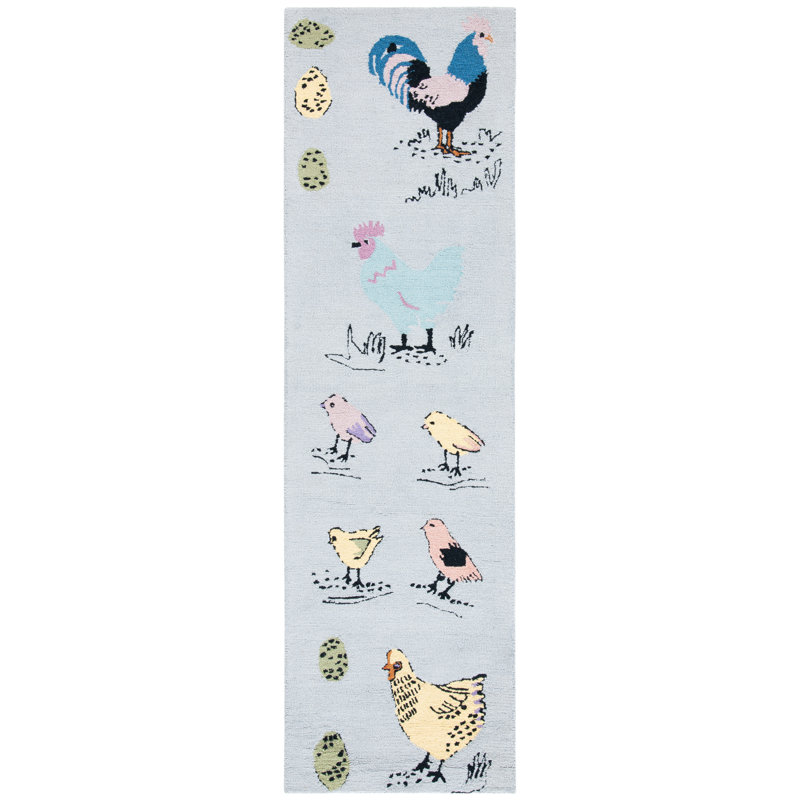 Garrey Novelty Hand Tufted Wool And Cotton With Latex Rug, Runner 2'3" x 8'