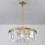 Luminaire suspendu cylindrique à intensité variable et à intensité variable de style lustre rond en cristal à 6 lumières Geboe-2121542050