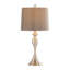 Ensemble de 2 lampes de table Ashland en nickel brossé contemporain avec abat-jour en satin taupe Ashland-474088885-474088907
