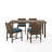 Awa 4 - Person Patio Dining Set with Rectangular Table , Cushions Included