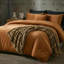 Ensemble d'édredon en velours brun et orange, très grand lit, caramel, literie douce, moelleuse, chaude, flanelle, courtepointe, couverture, femmes, filles, terre cuite, édredon-123232217-123232220