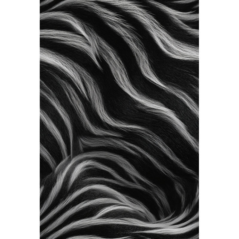 Papier peint double zèbre à motif animalier amovible noir et blanc, Peel and Stick