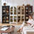 72" Curved Glass Door Bookcase-1853755243
