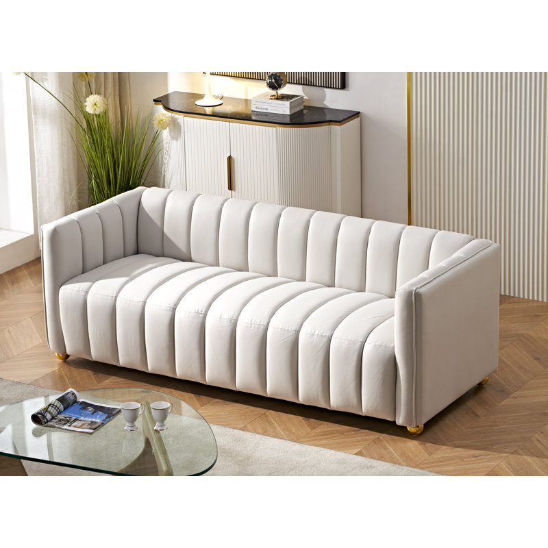 Upholstered 82.7'' Sofa, White