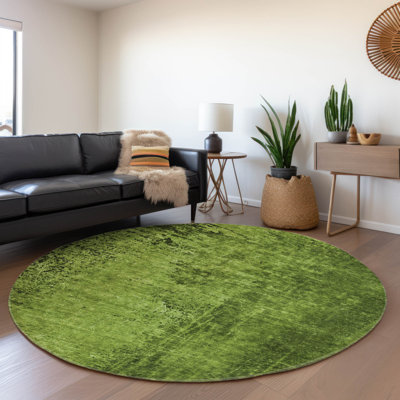 Premium Machine Washable Cerrito AMF554 Green Rug