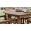  Table de salle à manger rectangulaire en PEHD pour l'extérieur avec trou pour parasol-1557793104