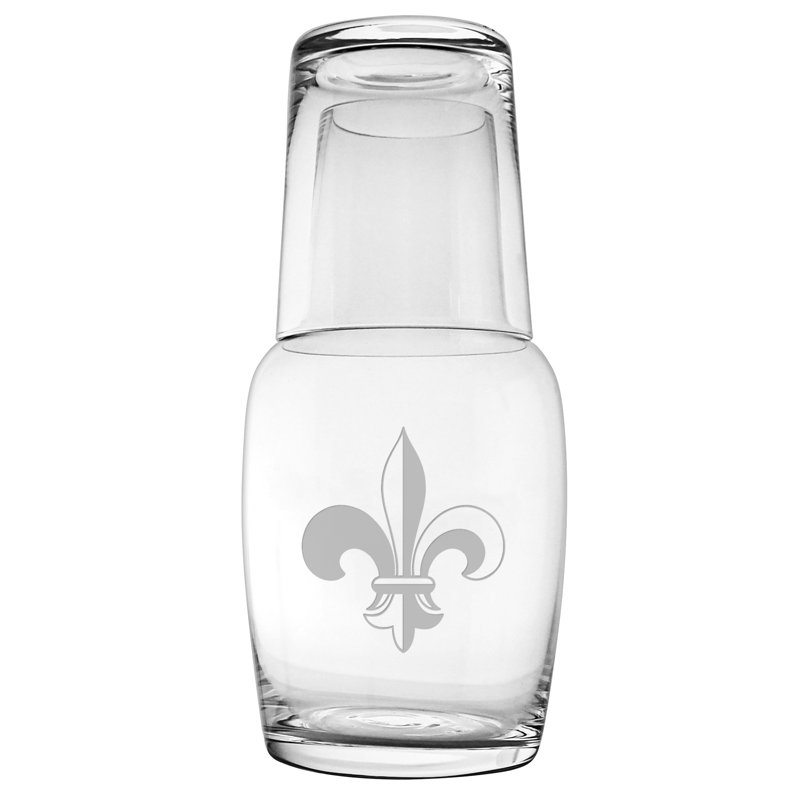 Fleur De Lis Glass 2 - Piece Carafe Set