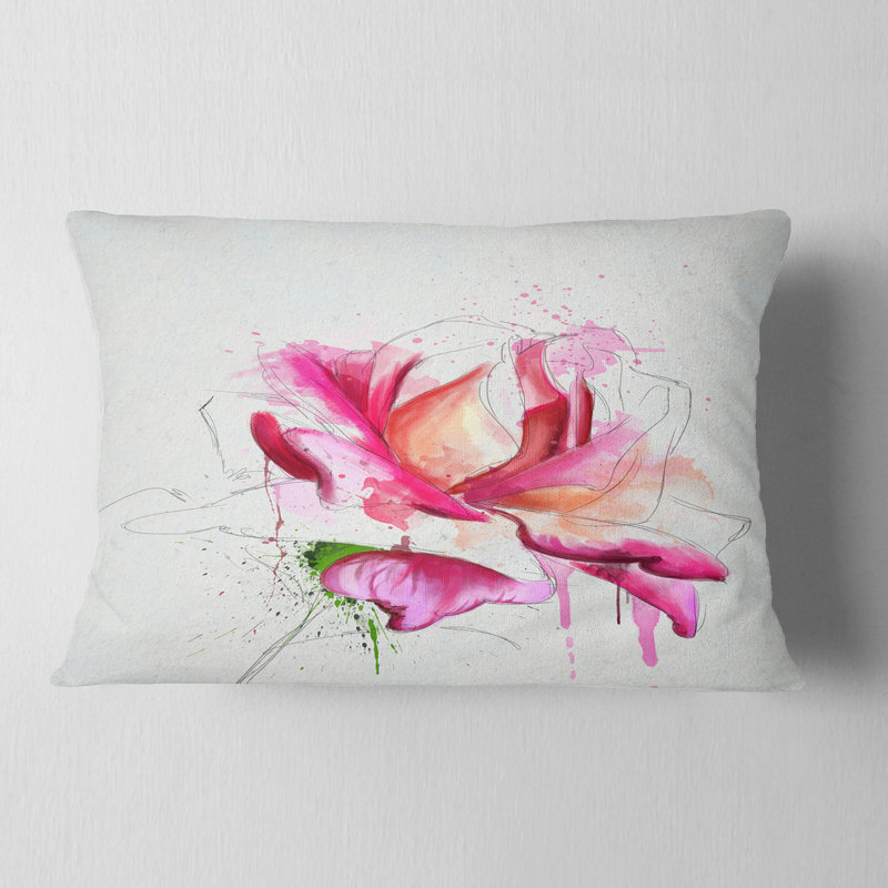 Coussin Violet, Rectangle, 12 po x 20 po