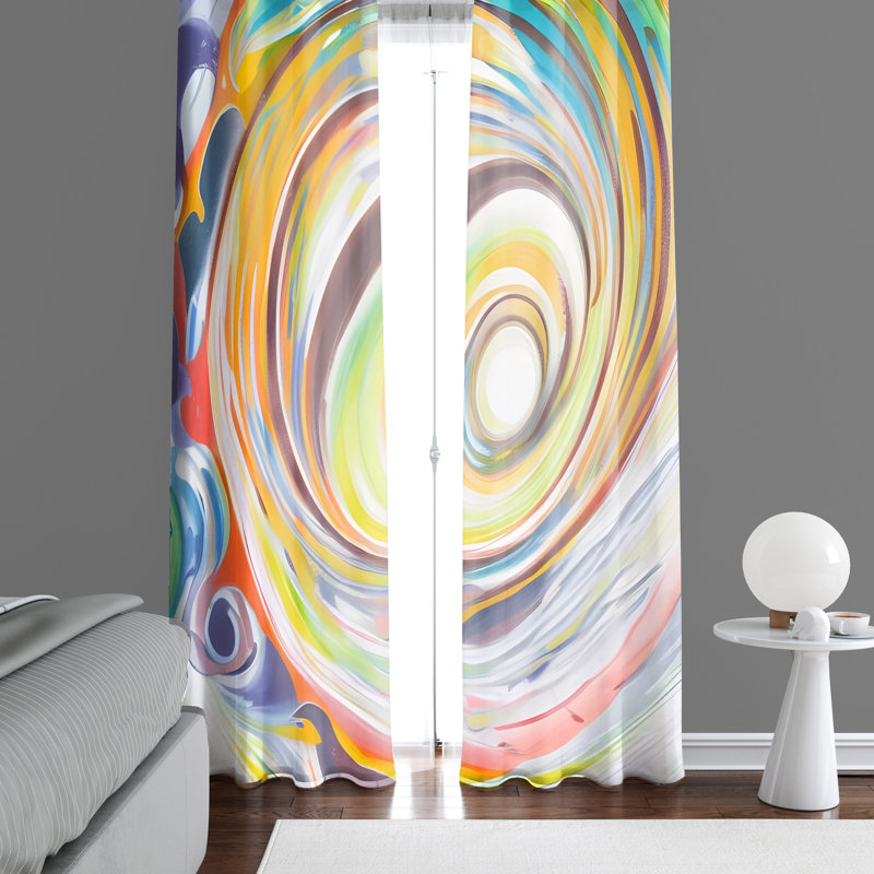 Paire de rideaux semi-transparents en polyester Deewa, L 40 po x L 82 po