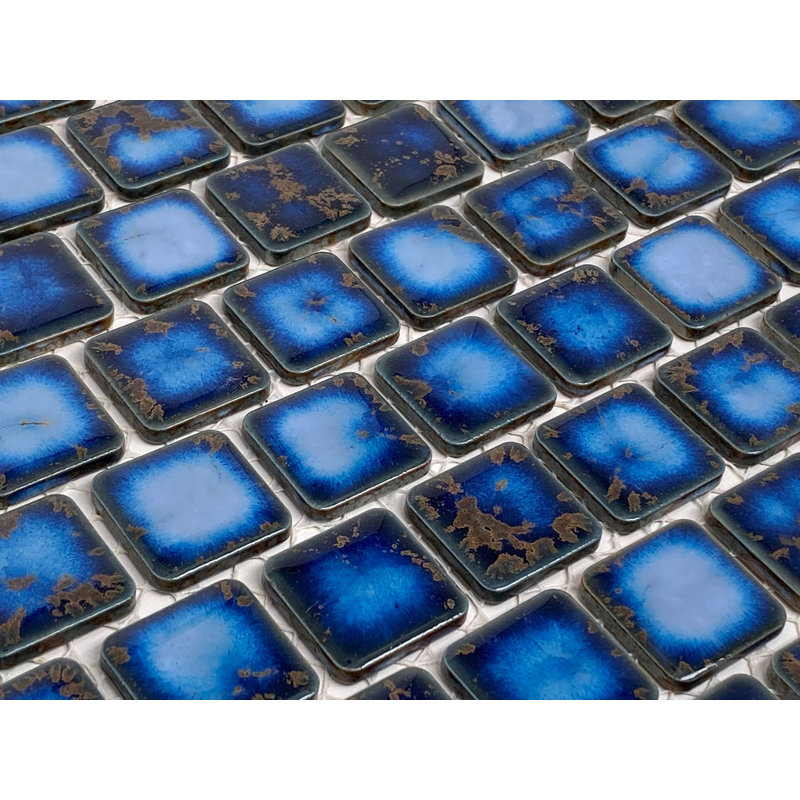 Carreau de mosaïque bleu Calacatta