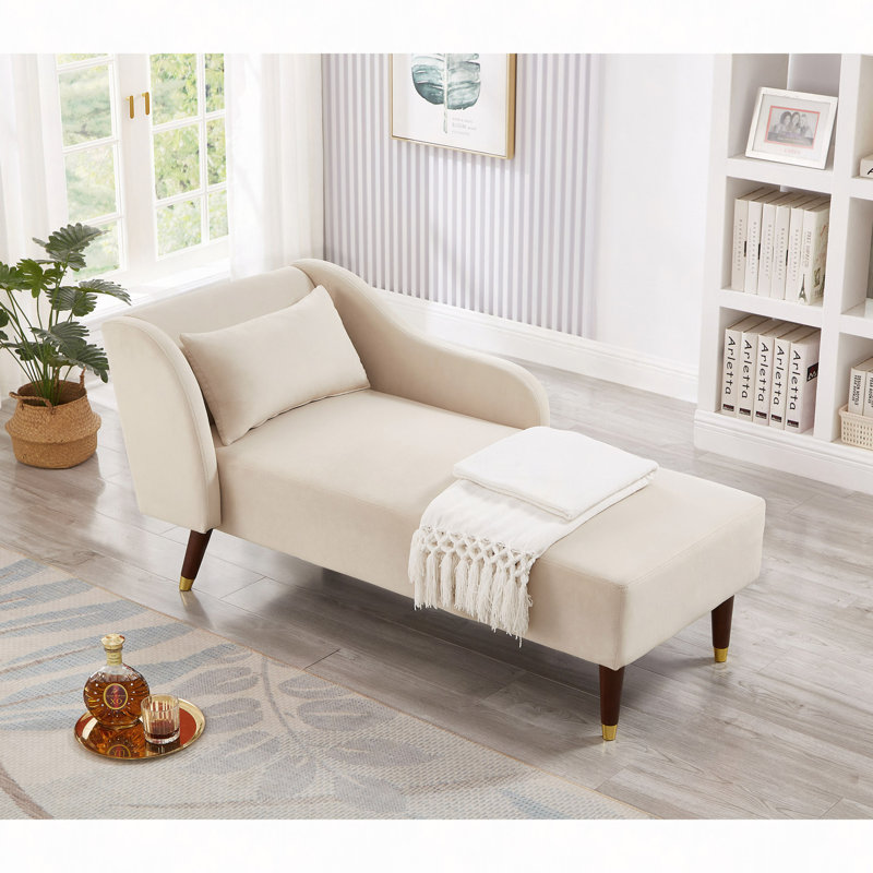 Revêtement en velours de la méridienne, Beige