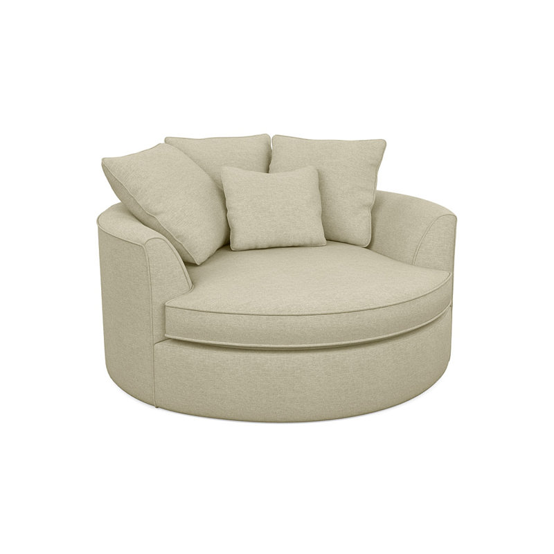 Ashonte Upholstered Barrel Chair, Jango Sandstone