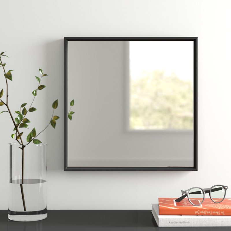 Alana Metal Flat Wall Mirror, 32cm H x 32cm W