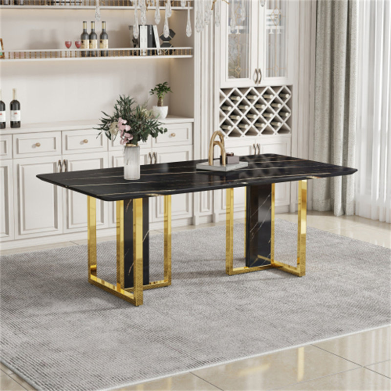 X-F-1297-200100-BKG-CPG (table seulement), Noir et or