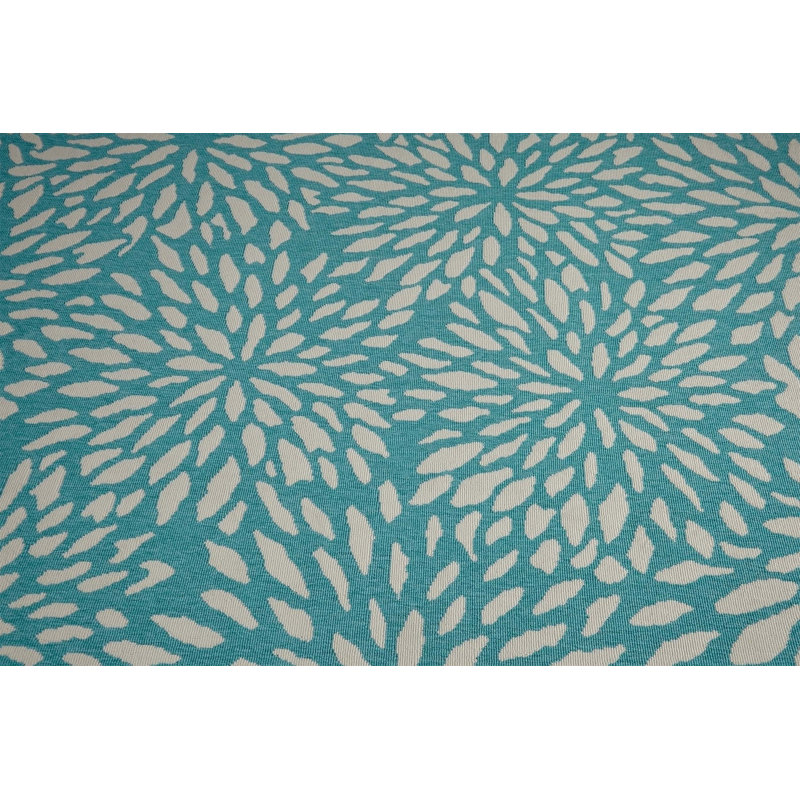 Tapis bleu en polypropylène, Rectangle 5 pi 3 po x 7 pi 6 po