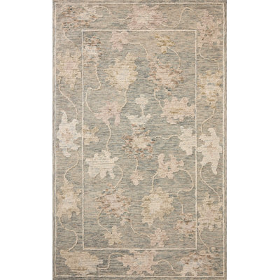 Tapis bleu / gris Grishma