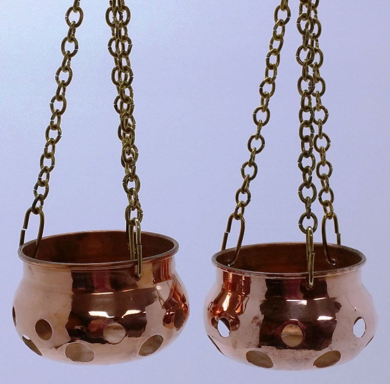 Porte-votive en métal suspendu