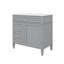 Meuble-lavabo de 36 pouces avec lavabo sur le dessus, unité de rangement contemporaine avec 2 tiroirs et tiroir basculant-897332192