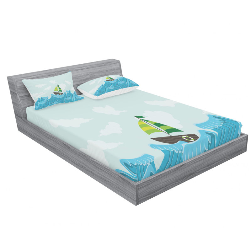 Microfiber Sheet Set, Queen Sheet Set with Fitted Sheet