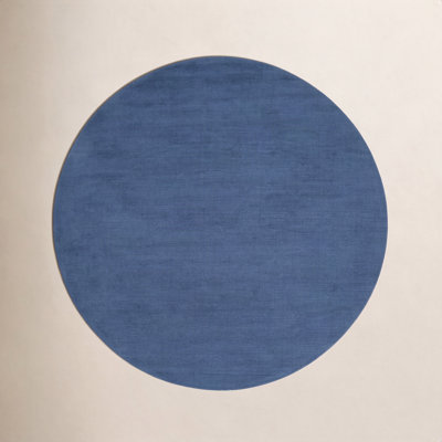 Crowe Handmade Wool Dark Blue Area Rug