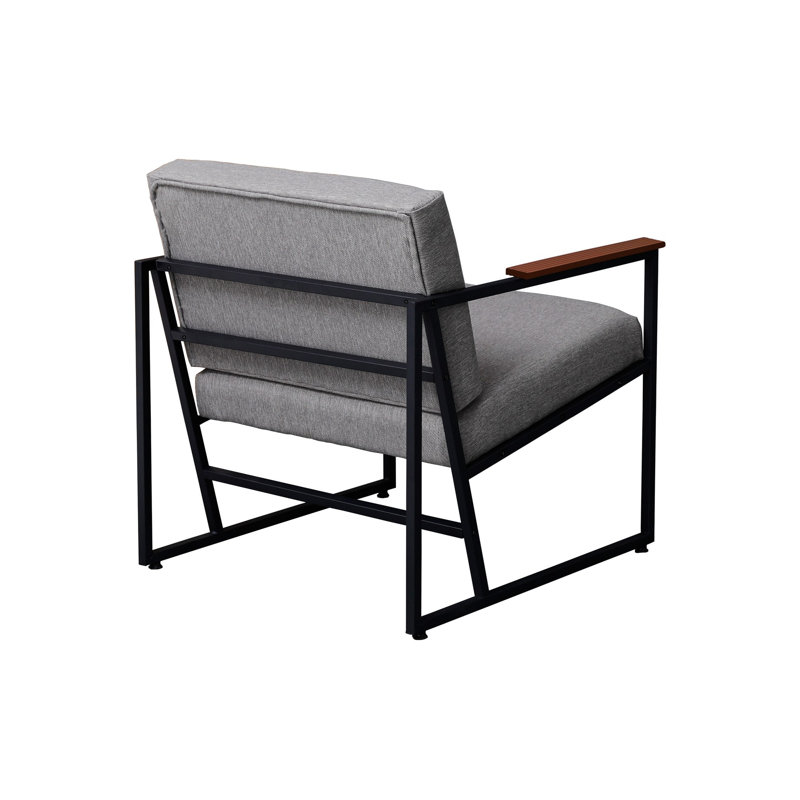 Bina Upholstered Wingback Chair, Grey