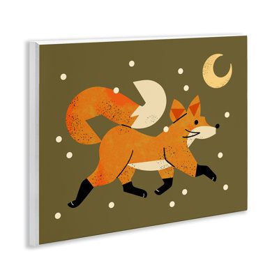 Plaque murale «Wandering Winter Fox» par Renea L. Thull
