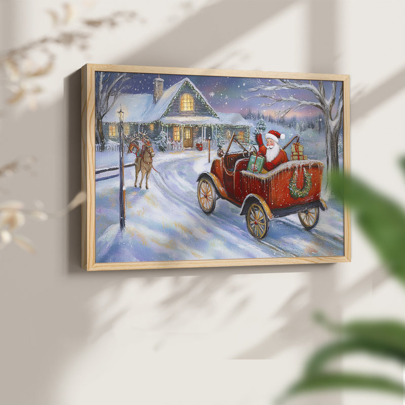 Art de Noël - DCLXVI - Reproduction encadrée - Restickable, Naturel, H 16 po x l 20 po