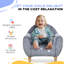 AIYAPLAY Kids Armchair Glow in the Dark Single Chair Toddler Tub Grey