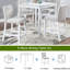 Ensemble 5 pièces de table de salle à manger et de chaises à hauteur de comptoir. Carré avec bordure en cristal. Arrangement en bois massif blanc. Ornement. Créée