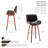 Borica 29.92" Swivel Fabric Bar Stool-86595144