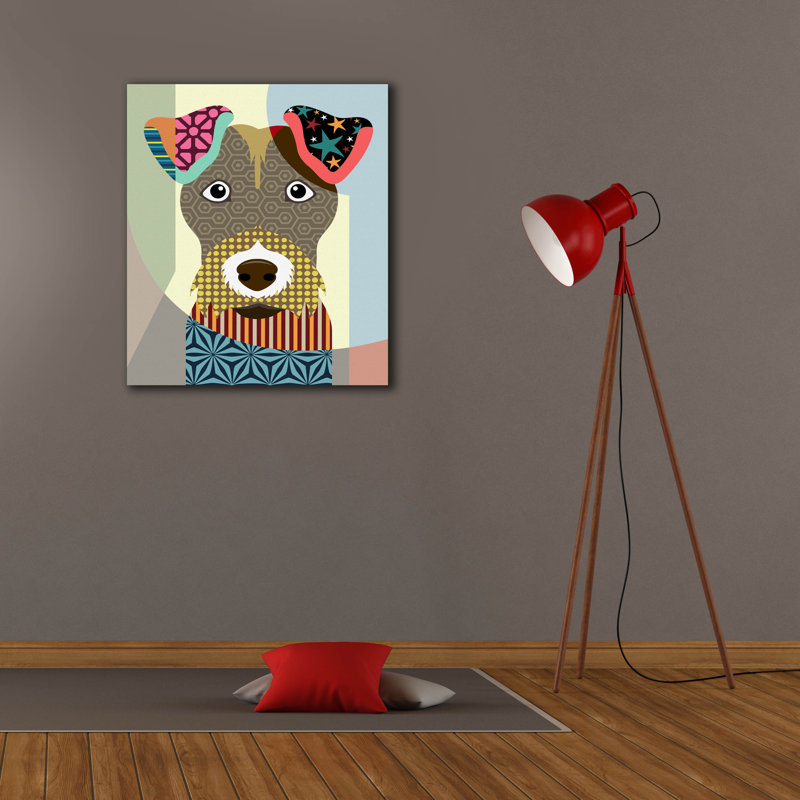 «Wire Fox Terrier» par Lanre Adefioyue, H 30 po x l 26 po x P 1,5 po