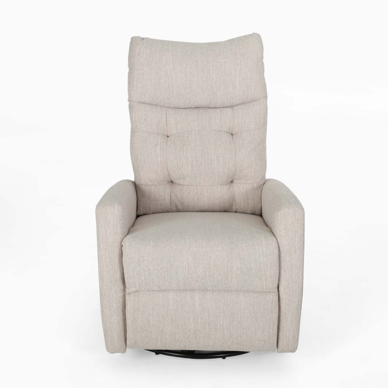 Goodrow Upholstered Recliner, Beige