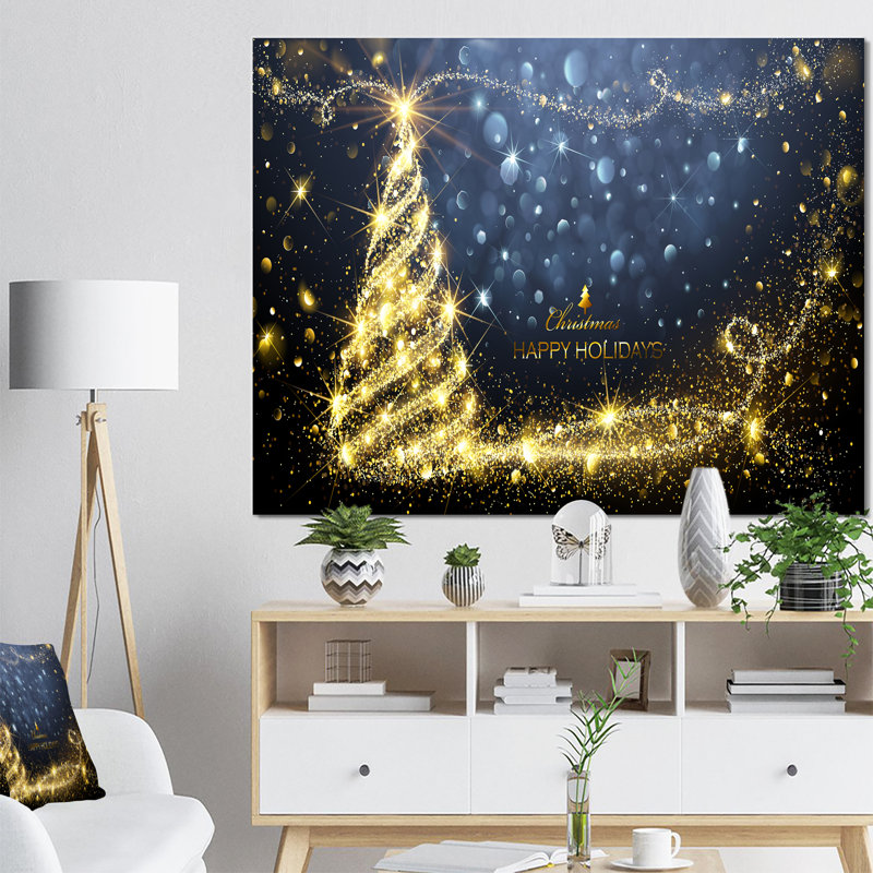 «Sparkling Shining Light Christmas Tree», impression, H 20 po x l 20 po x P 1 po, Toile tendue
