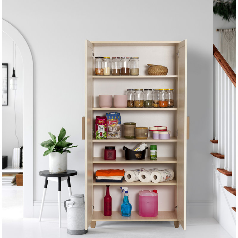 Rotman 2 -Door 6 -Shelf, White