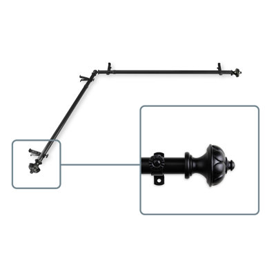 Tringle à rideaux simple réglable en métal Kravitz