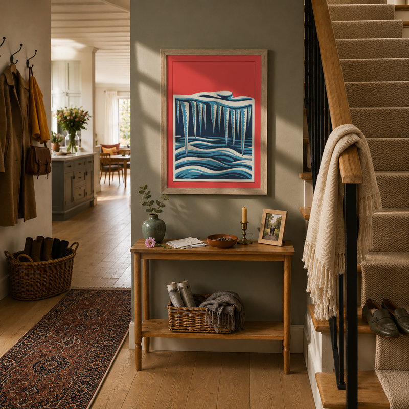Stories Flow Modern - Framed Print, A4 - 29.7 x 21.0 cm, Oak